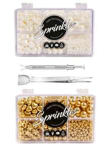 Hỗn hợp trang trí bánh rắc sang trọng 6 ô 6 ngăn tiệc cưới sinh nhật bánh cupcake tráng miệng ngày lễ tình nhân - Nhiều màu - Xem 22