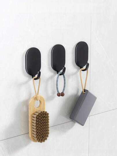 5 pezzi/10 pezzi/20 pezzi Ganci bianchi, neri, argento, forte adesivo, senza foratura, per cucina e bagno, ganci attaccati al muro, senza segni, ganci adesivi, ganci portanti