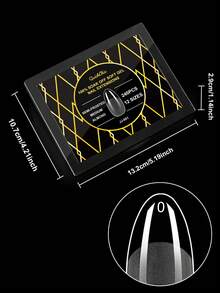 240pcs Press-On Nail Stickers, Full Coverage Fake Nails, Square, Almond, Pointed, Coffin Shapes, Transparent, Glossy, Suitable For Salon And Home Use, Square Gel Manicure, Nail Extension Kit - Clear - View 8