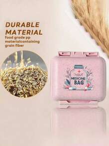 Mini 6-Compartment Pill Box Portable 6-Compartment Small Pill Box Pill Packaging Sealed Storage Box, 6-Day Storage Box For A Week, Letter Pattern Travel Pill Storage Box, 6 Compartment Portable Pill Box, Daily Pill Box For Storing Vitamins, Small Pill Container For Pocket Wallet Medicine Storage Box, Charm Storage Box