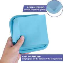 2 Cup Silicone Freezer Trays With Lid 2 Pack Silicone Freezer Molds Make 2 Perfect Soups, Broths, Stews, Sauces, Curries,9831737 - 珊瑚粉 - 查看 5