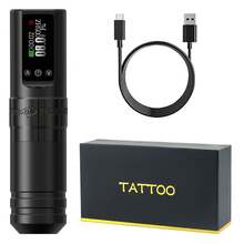 1pc Wireless Tattoo Machine Pen, Adjustable Stroke Length (2.0-4.2mm), Suitable For Beginners And Tattoo Artists, 1600mAh Color Screen Digital Display, Wireless Power Supply - Black - View 11