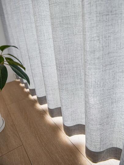 1 st modern linnevävsgardin i linne - japansk linnestil, med stångfickor, lämplig för vardagsrum och sovrum - transparent och ljusfiltrerande gardin, vardagsrumsgardin, sovrumsgardin (160 g tygvikt)