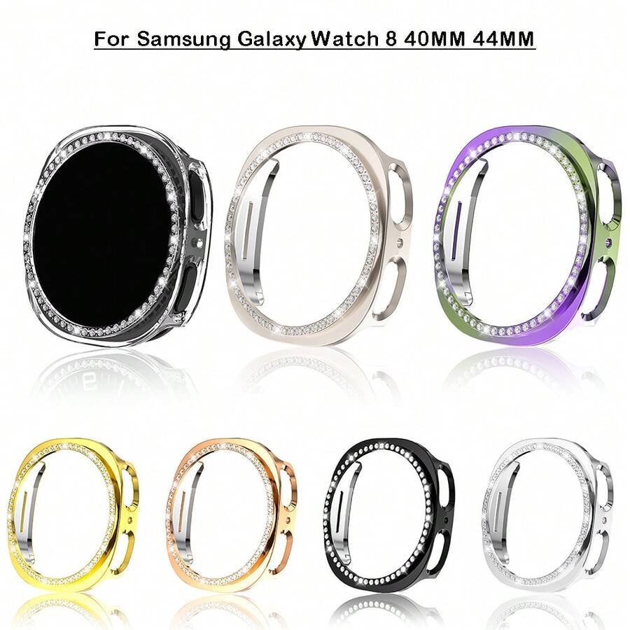 Przynieś diamentową obudowę zegarka pasującą do Galaxy Watch 8 40 mm 44 mm, odporna na wstrząsy, z ramką zderzaka, bez folii ochronnej na ekran