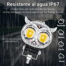 Par Faros Auxiliares De Lupa Led Luz Color Estrobo Para Moto - Blanco - Ver 5