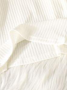 2 件幼儿女童套装：长袖 T 恤上衣 + 花卉印花连体裙，秋冬 - 棕色 - 查看 8