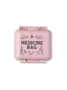Mini 6-Compartment Pill Box Portable 6-Compartment Small Pill Box Pill Packaging Sealed Storage Box, 6-Day Storage Box For A Week, Letter Pattern Travel Pill Storage Box, 6 Compartment Portable Pill Box, Daily Pill Box For Storing Vitamins, Small Pill Container For Pocket Wallet Medicine Storage Box, Charm Storage Box