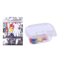 1 pezzo - Portachiavi orsetto casuale, kit di materiali per pittura graffiti fai-da-te, pigmento + cucchiaio + orsetto + pennello confezionato in borsa/scatola, giocattolo orsetto fatto a mano creativo, set di pittura, regalo per la festa della mamma, forniture scolastiche