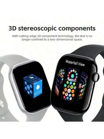  Smartwatch DIONA S3 MINI Plata Negro Esfera cuadrada, compatible con mensajes V1.1, búsqueda de teléfono móvil, sueño, presión arterial, oxígeno en sangre, NFC, salud y recordatorio de llamadas, asistente de voz, pantalla AMOLED cuadrada de 2.01 pulgadas - 368 * 448 Pantalla, empaque en chino