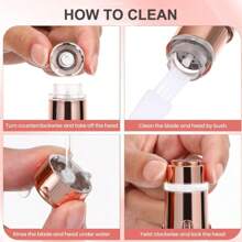 Conduroma Conduroma Eyebrow Hair Trimmer: Rechargeable Facial Hair Removal Device For Removing Unwanted Peach Fuzz From Lips Chin Neck As Well As Shaping Eyebrows