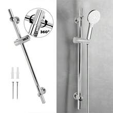 Adjustable Shower Rod Replacement Bracket Shower Head Bracket With Slip On Adjustable Shower Rod Telescopic Lift Rod Suitable For Bathroom Shower Enclosures - Silver - View 10