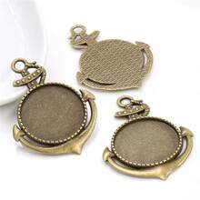 4pcs 25mm Inner Size Multi-Styles Pendant Cabochons Blank Base Setting Bezel Tray DIY Jewelry Making Accessories Findings For Necklace Keychains - Pendant Blank Base Setting - View 20