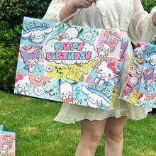 Sanrio 1 pieza Bolsa de regalo de gran capacidad para cumpleaños de Sanrio Happy Birthday, de alta calidad, bolsa de regalo de Sanrio, bolsa de envoltura de regalo, bolsa de empaque de regalo de cumpleaños, esencial para regalos de cumpleaños, también se puede usar para almacenamiento diario