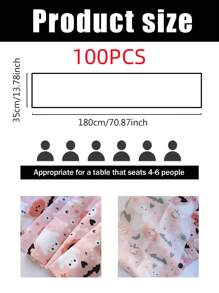 1 件 35*180 厘米粉色万圣节桌旗，可爱鬼魂、南瓜和蝙蝠设计涤纶桌旗，万圣节餐桌装饰，万圣节主题派对，厨房和家居装饰，室内和室外使用，节日餐桌装饰，万圣节派对用品