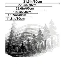 1件客製化鹿造型金屬壁飾，附個性化家族姓名標牌，森林場景，現代鄉村風戶外/室內裝飾，耐用金屬露營標誌，適合節日與居家裝飾 - 黑色 - 查看 8