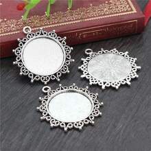 4pcs 25mm Inner Size Multi-Styles Pendant Cabochons Blank Base Setting Bezel Tray DIY Jewelry Making Accessories Findings For Necklace Keychains - Pendant Blank Base Setting - View 22