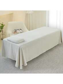 LXIANGN 1件装纯色床裙适用于美容院按摩床床单按摩床罩全罩带孔（120*230CM） - 彩色 - 查看 10