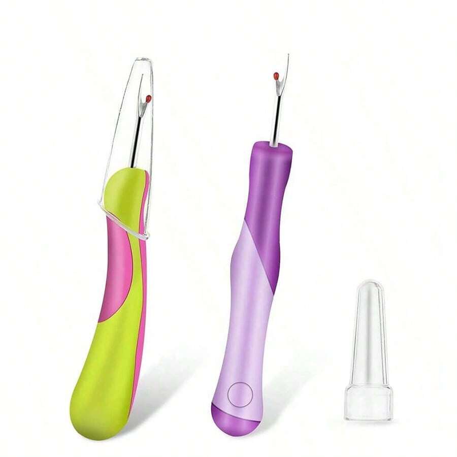 5.3 inch 1 dụng cụ tháo đường may bằng cao su màu tím, tay cầm tiện dụng, dụng cụ tháo chỉ, dụng cụ cắt chỉ, dụng cụ tháo chỉ, phụ kiện may vá & vật dụng cho đồ thủ công, chần bông, may viền - Nhiều màu - Xem 1