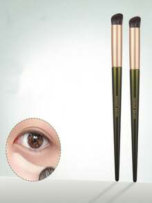 1 szt./2 szt. Pędzel do korektora z okrągłą, kątową końcówką, zakrywa blizny potrądzikowe, dolinę łez, cienie pod oczami, bez wchłaniania pudru, miękki pędzel do korektora i rozświetlacza, wielofunkcyjny, przenośny przyrząd kosmetyczny - Wielokolorowe - Zobacz 6