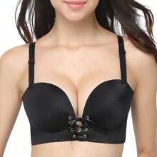 FallSweet Add Two Cups Bras Brassiere For Women Push Up Padded Unlined Comfort Womenswear - White-stripe - View 4