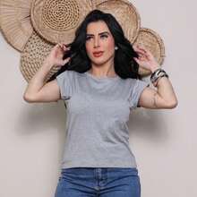 Kit 4 Blusinhas Feminina Muscle Tee Básica T-shirt, Camiseta Viscolycra - Dia a Dia - Versátil- Casual - Multicolorido - Visão 3