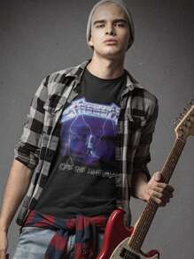 Metallica | Official Band T-Shirt | Ride The Lightning Tracks (Back Print) | SHIPPED IN 24 HOURS - Black - View 1