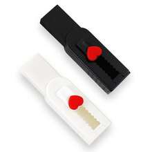 1 件心形推拉橡皮擦，纯黑白色，带有红色心形设计，适用于办公室、学校、考试、绘画、书写、铅笔清洁，适合作为家庭、伴侣、朋友的生日或节日礼物学校用品，返校