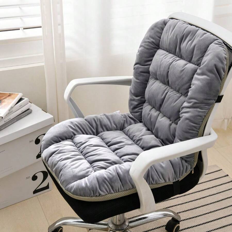 1 件柔软加厚靠垫，带靠背，长时间坐着很舒服，非常适合办公椅 - 彩色 - 查看 1