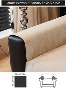 1 件四季沙发垫套，现代简约防滑双层防水薄膜沙发座垫，防尘，可水洗，柔软，防褪色，宠物友好，适合卧室、办公室、客厅组合家具、L 型沙发和 1/2/3/4 座沙发 - 卡其色 - 查看 13