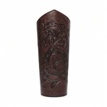 Faux Leather Armor Medieval Gloves Wristband Viking Arm Guards LARP Accessories Wide Bracelet Arm Armor Cuffs Men Costume Accessories