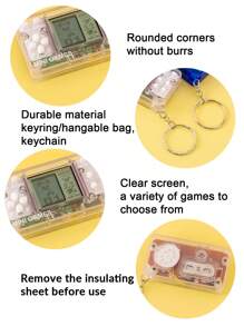 迷你复古游戏手柄造型减压玩具，内置26款经典游戏（包括记忆挑战、射击等），钥匙扣玩具，解压玩具，经典复古风格益智解压电子游戏机，青少年减压玩具，万圣节/圣诞节/生日礼物，圣诞袜填充物，玩具，游戏，玩具游戏，圣诞袜填充物，迷你拼图，圣诞袜填充物，游戏，圣诞袜填充物 - 無色 - 查看 7