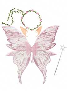 1 件/4 件大号金属蝴蝶翅膀，万圣节仙女翅膀派对服装道具，各种节日的理想选择