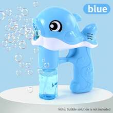Whale Handheld Fully Automatic Bubble Gun Bubble Blower Summer Toys Indoor And Outdoor Must-Have Toys Easter Birthday Party - 藍色 - 查看 10