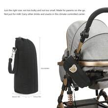 1 件卡通熊婴儿奶瓶保温袋，适合户外使用，悬挂和携带设计，时尚奶瓶套，防止掉落