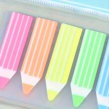 10 piezas de bloques de notas adhesivas con forma de lápiz de colores, notas adhesivas decorativas multifuncionales para recordatorios, planificación y organización - esenciales para cada hogar