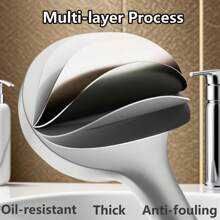 1 件套 6 模式高压淋浴喷头，采用 12 厘米大面板设计，硬水过滤淋浴喷头，去除水中残留杂质，适合家庭浴室舒适淋浴喷头，浴室配件，淋浴喷头