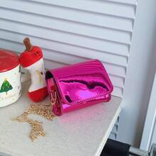 Laser Girl Fashion Shoulder Bag, New Crossbody Square Bag, Solid Color Small Purse - A - View 11