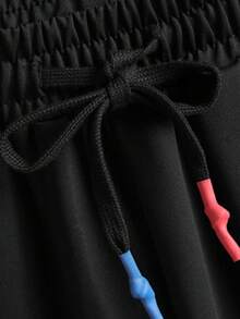 Conjunto de chaqueta y pantalones casuales para hombre para exteriores, diseño de color contrastante de manga larga y pantalones largos, otoño/invierno