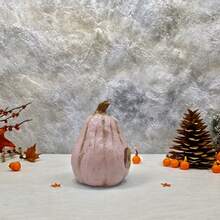 1pc Pink Pumpkin Decoration, Resin Simulated Aquarium Pumpkin Landscape Hideout, Pastoral Reptile Pumpkin Ornament Home Decor Halloween Decor Room Decor Halloween - Multicolor - View 11