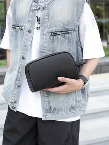 1pc Multi-Functional Portable Digital Accessories Storage Bag, Large Capacity Men's Waterproof Toiletry Bag For Travel, Shower, Swimming, Business Trip - Multicolor - View 11