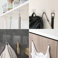 Ganchos Adhesivos Transparentes Impermeables Reutilizables 24 Piezas - 1 - Ver 6