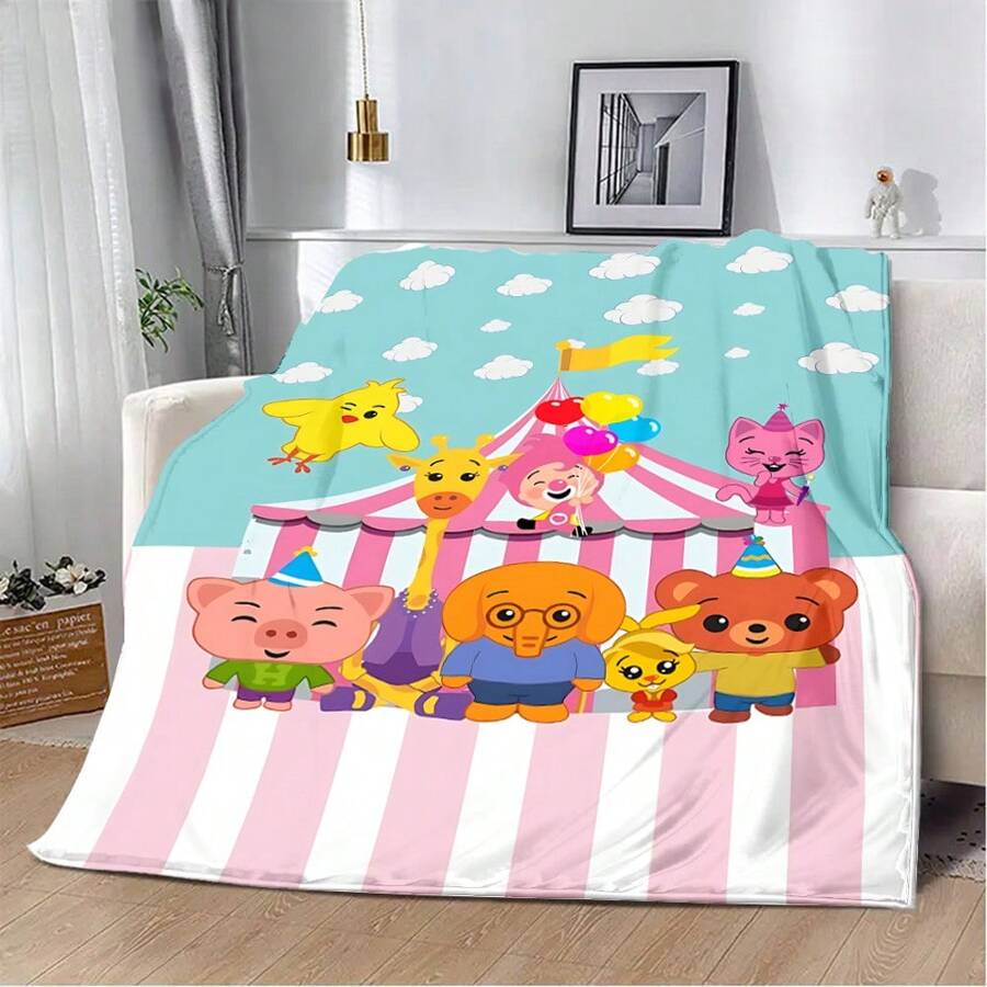 Cartoon Anime Printed Blanket Picnic Blankets Plims Plims Warm Blanket Soft And Comfortable Blanket Home Travel Birthday Gift