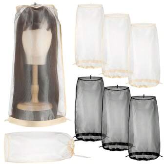 Wig Storage Bags For Multiple Wigs Covers To Keep Wig Fresh, Holder Stand Dust Cover With Drawstring, Hair Salon Accessories Supplies & Kit For Salon Home Use