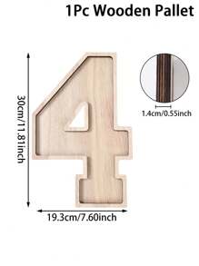 1Pc Wooden Birthday Digital Shaped Serving Tray Including Number 0-9,Class Of 2025 Wooden Pallet,Snack Tray,Jewelry Storage Tray,Fruit Tray,Congrats Grad Party Decor,Anniversary Decorations,18th/21th/30th/40th/50th/60th/70th Birthday Party Supplies,Candy Dessert Wooden Tray,Wedding Decor,Bridal Shower Favors,Babyshower Gender Reveal Party Supplies,Holiday Party Decor,Home Decor,Kitchen Decor,Table Decor,Afternoon Tea Supplies