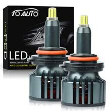 TOAUTO 2 件 H1 H7 LED 汽车大灯灯泡 H11 80W 28000LM 灯 HB3 9005 HB4 9006 Hir2 Turbo 双 LED 适用于投影式镜头汽车雾灯