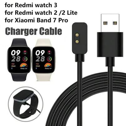 Cable de carga rápida compatible de 1 m para Xiaomi Band 7 Pro, Redmi Watch 3/2/2 Lite y Redmi Smart Band Pro, compatible con múltiples modelos