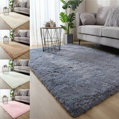 Pure Fluffy Rugs Shaggy Rug Bedroom Living Room Anti Slip Soft Carpet Floor Mat