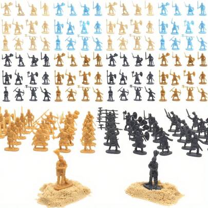 50 قطعة من تماثيل الجنود الصغيرة الوسطى المفصلة، تماثيل جنود لديوراما ألعاب الطاولة RPG الحربية، تحف تاريخية للجمع، عرض DIY