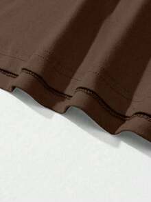 Boys' Casual Stylish Music Artist Headphone Print Round Neck Short Sleeve T-Shirt, Summer New Kids Tops - Brown - View 5