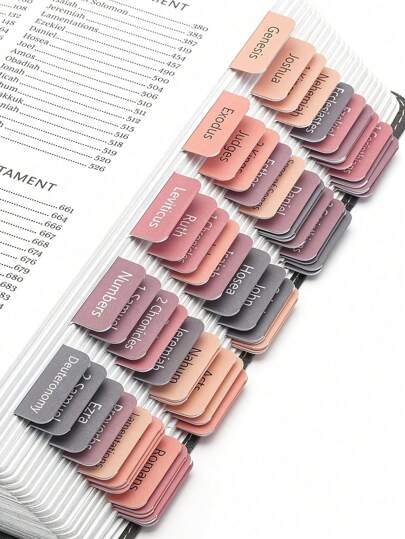 75pcs Bible Tabs, Bible Index Tabs, Christian/Catholic Bible Index Label Stickers, Sticky Notes,For School Supplies,Back To School